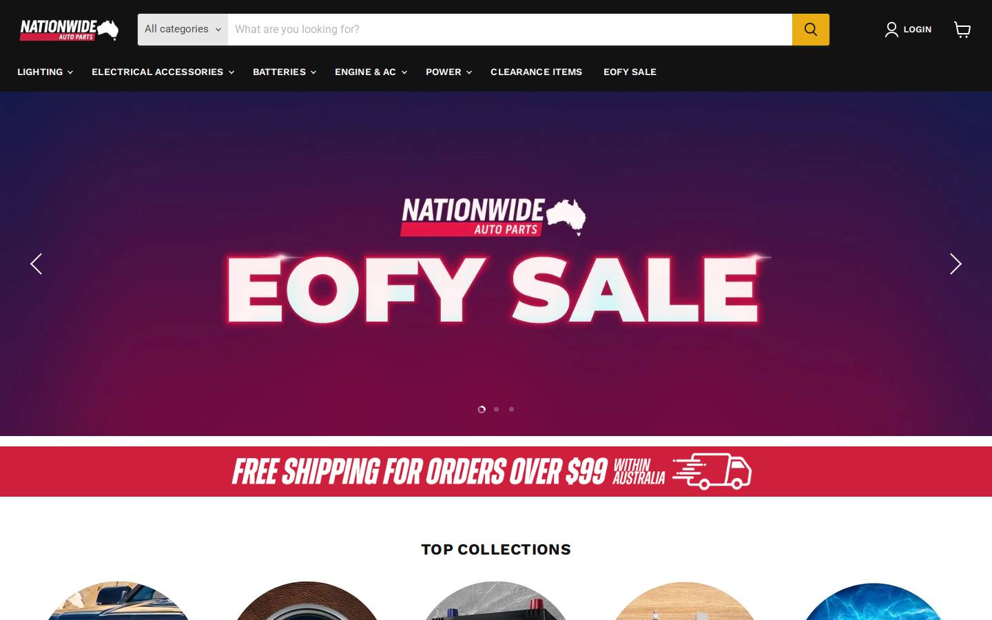 nationwideautoparts.com.au homepage screenshot