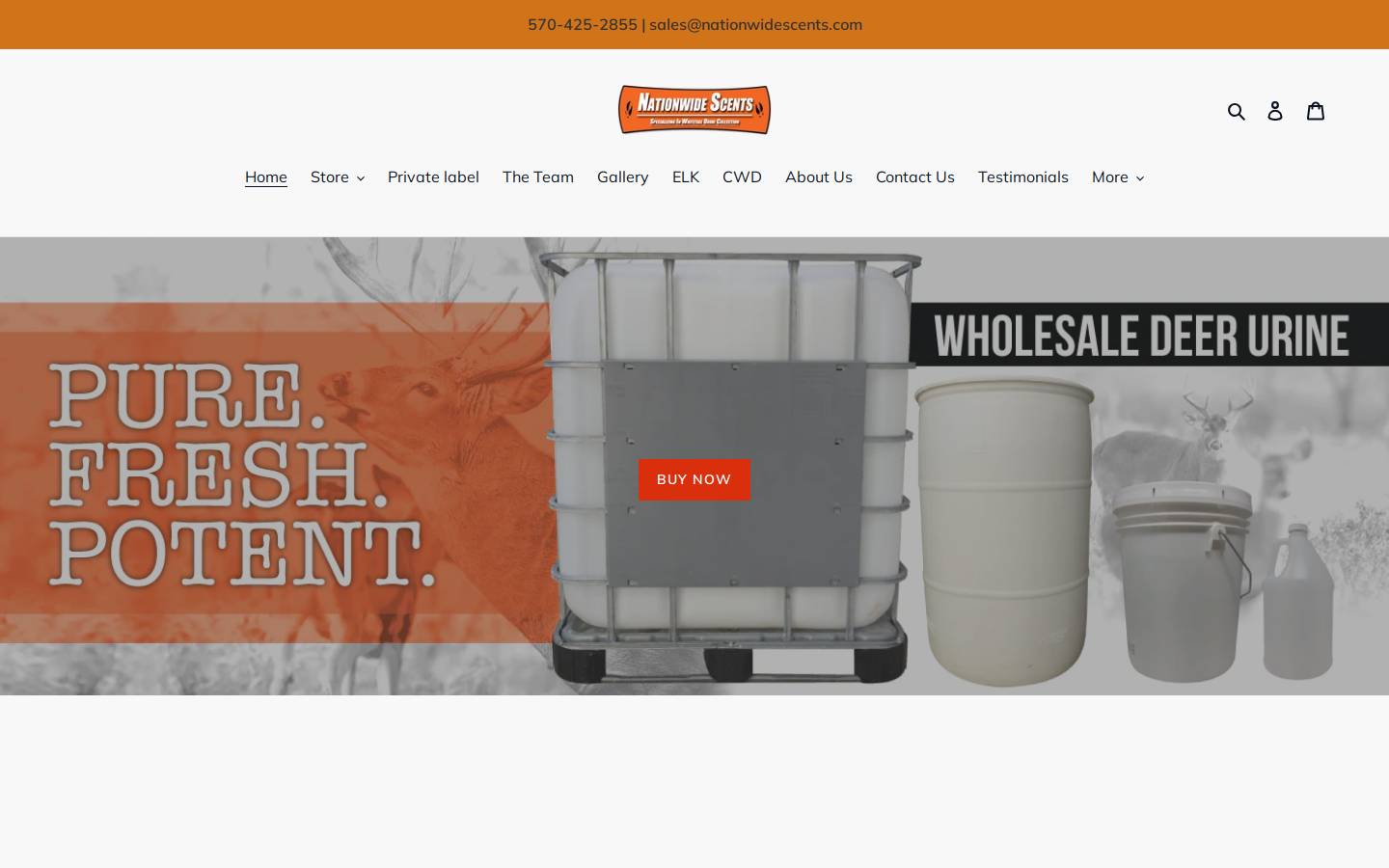 nationwidescents.com homepage screenshot