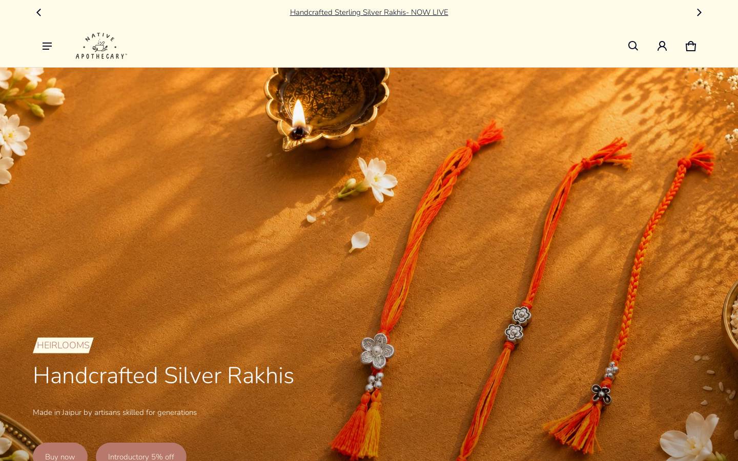 nativeapothecary.in homepage screenshot