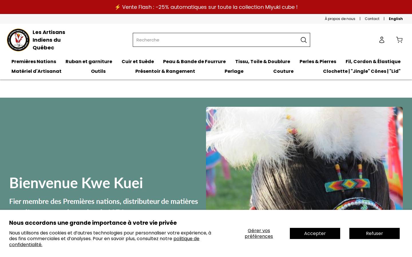nativecraftsupplies.com homepage screenshot