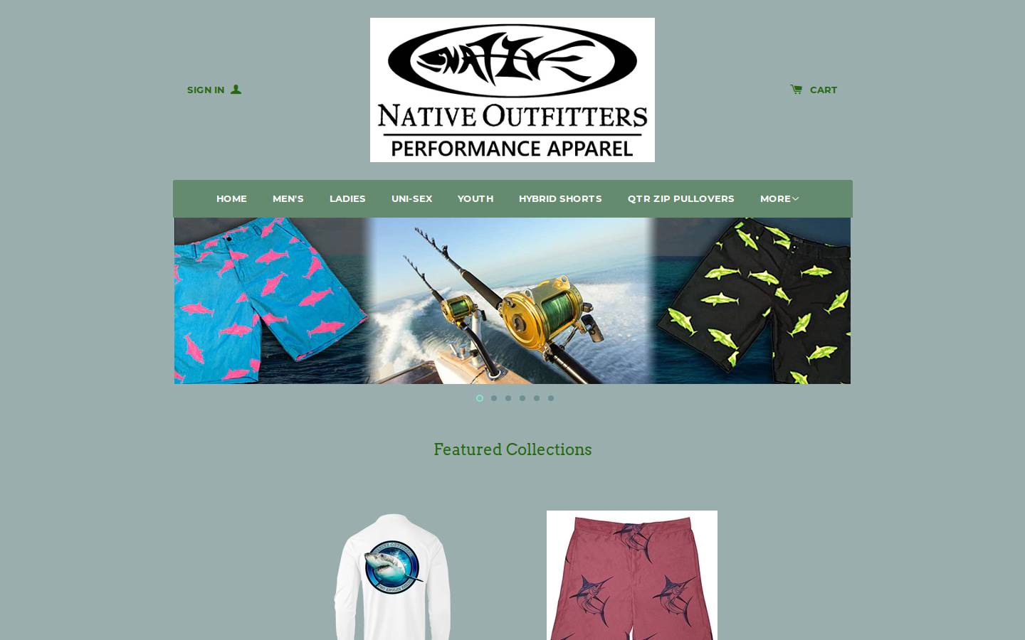 nativeoutfitters.com homepage screenshot