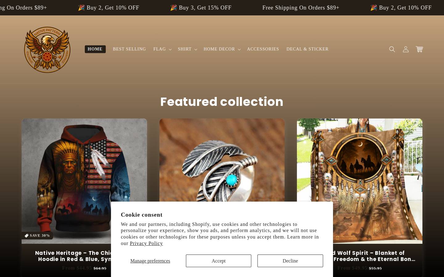 Nativepattern homepage screenshot