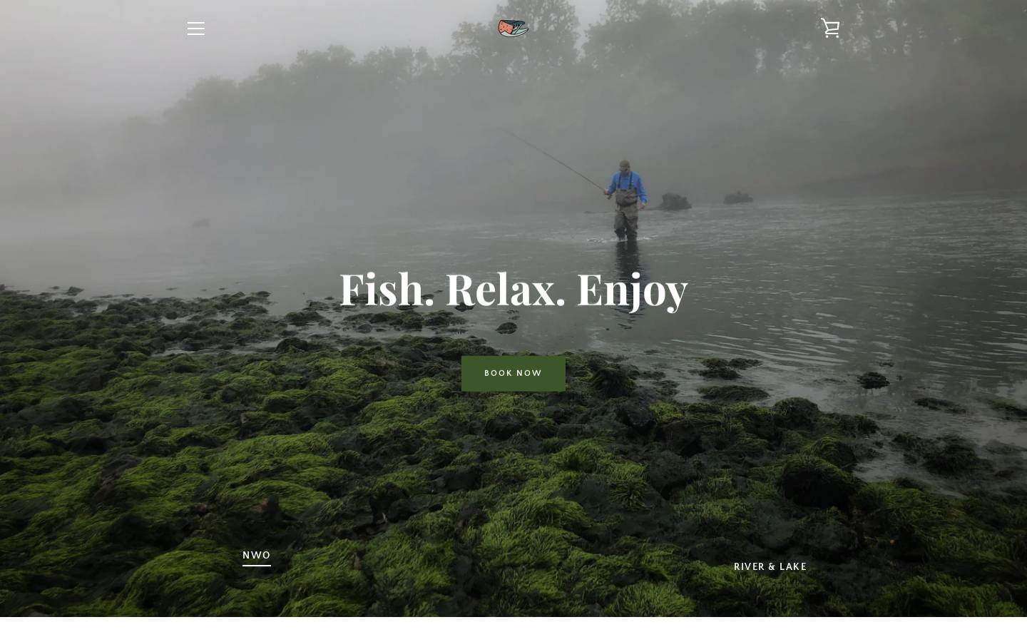 nativewatersoutfitters.com homepage screenshot