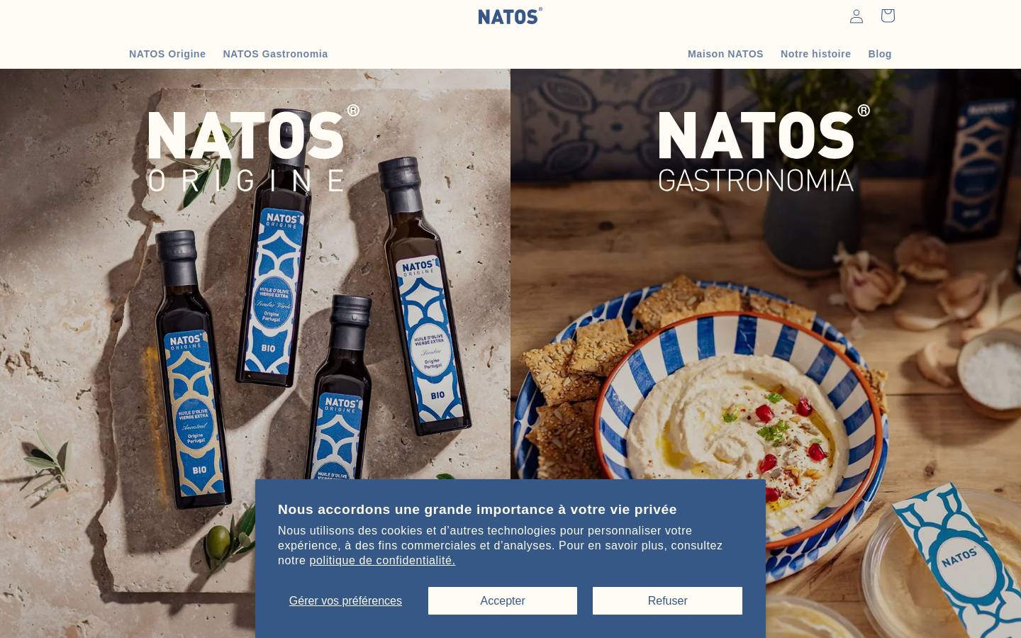 natos.com homepage screenshot