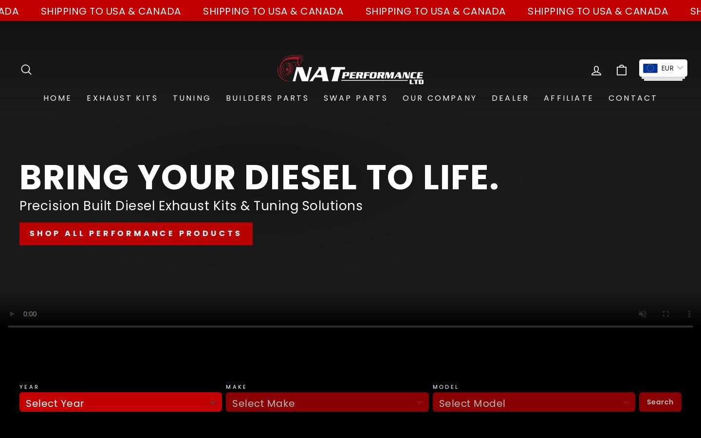 natperformance.com homepage screenshot
