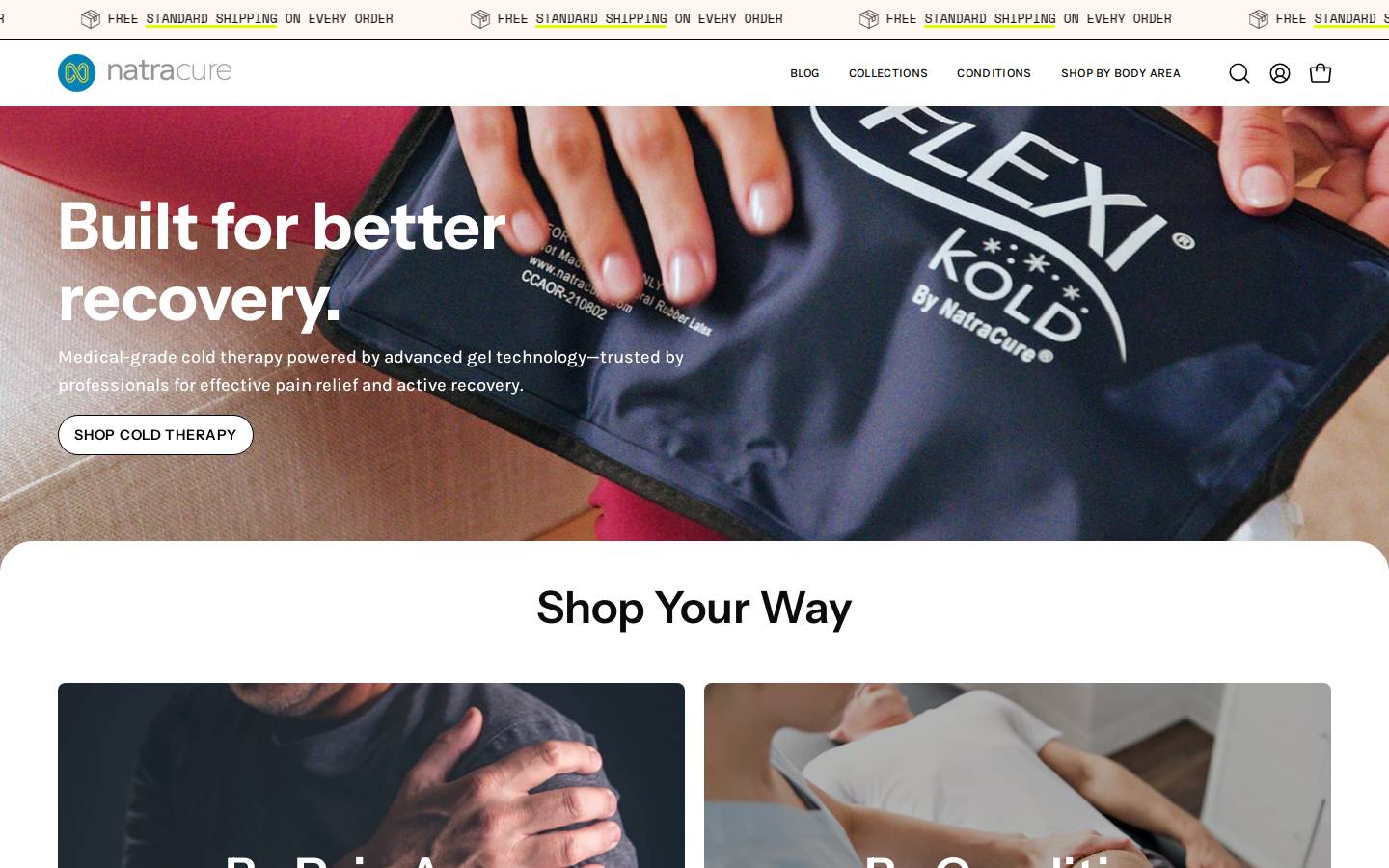 natracure.com homepage screenshot