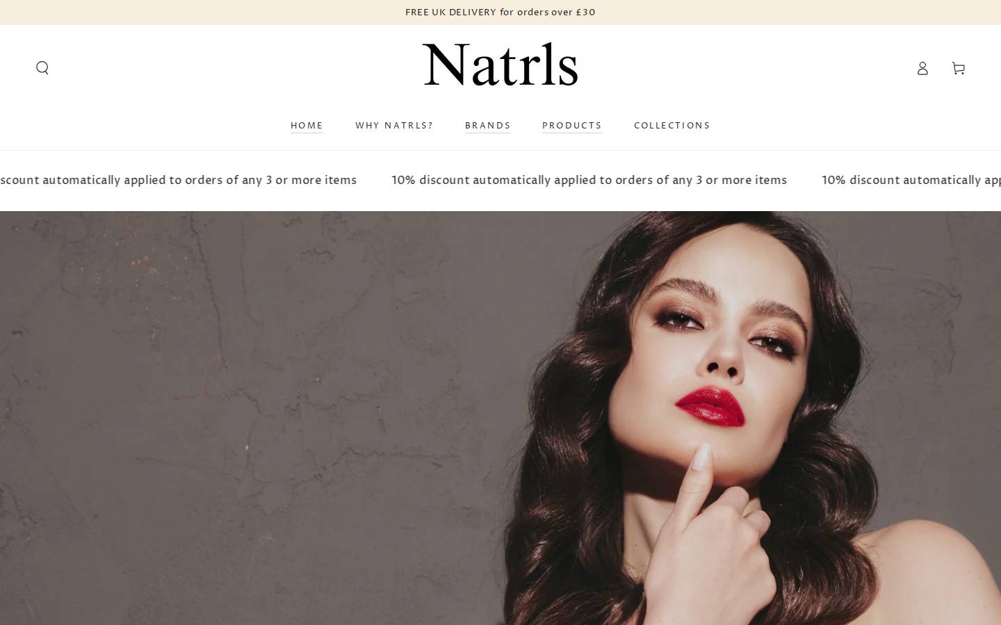 Natrls homepage screenshot
