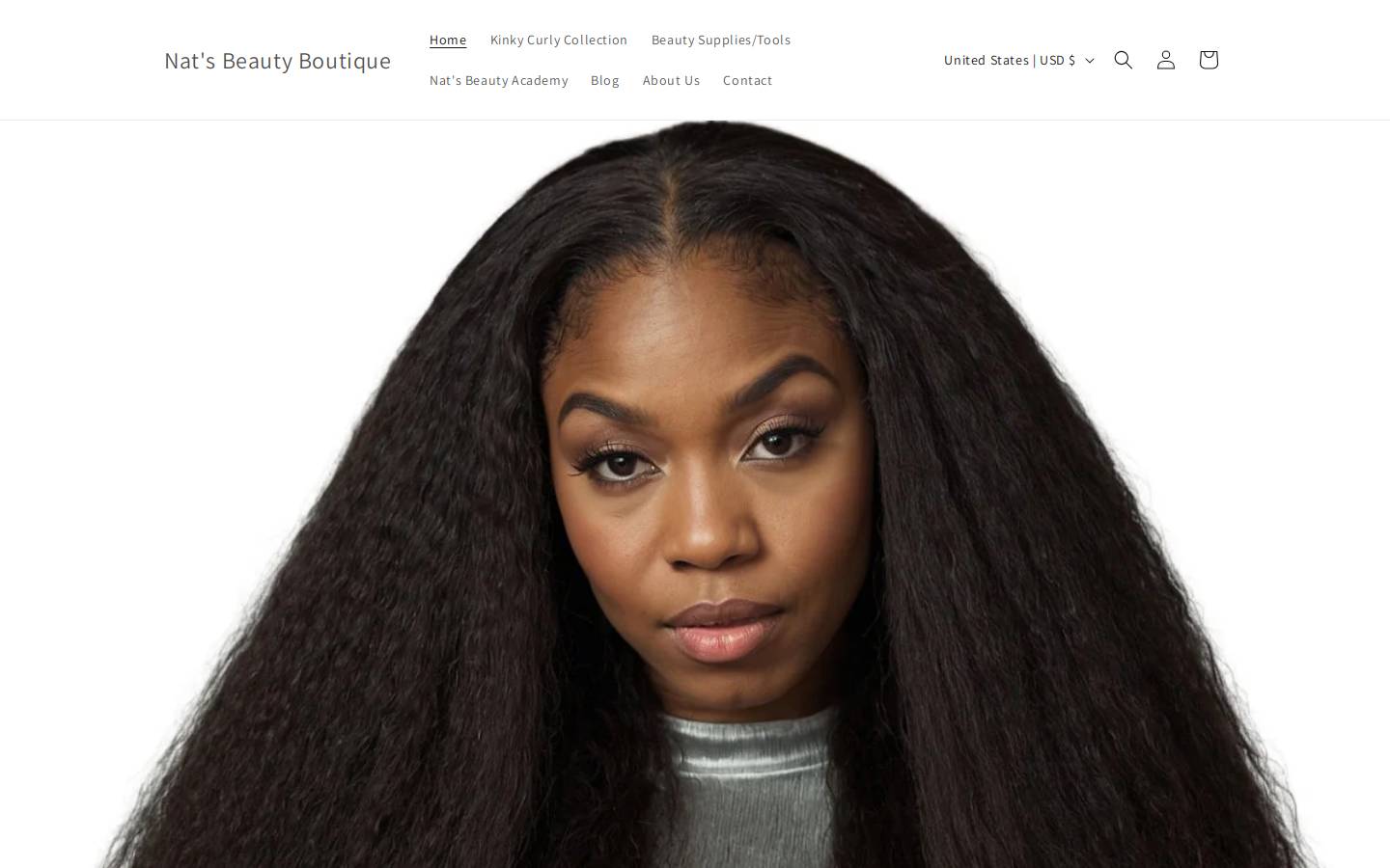natsbeautyboutique.com homepage screenshot