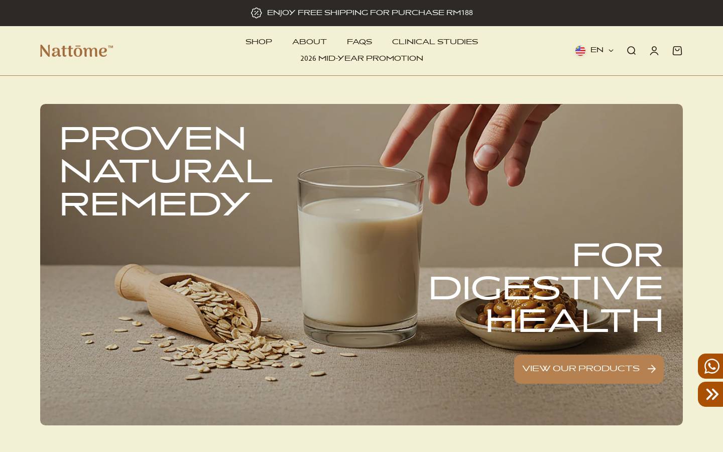 nattome.com homepage screenshot