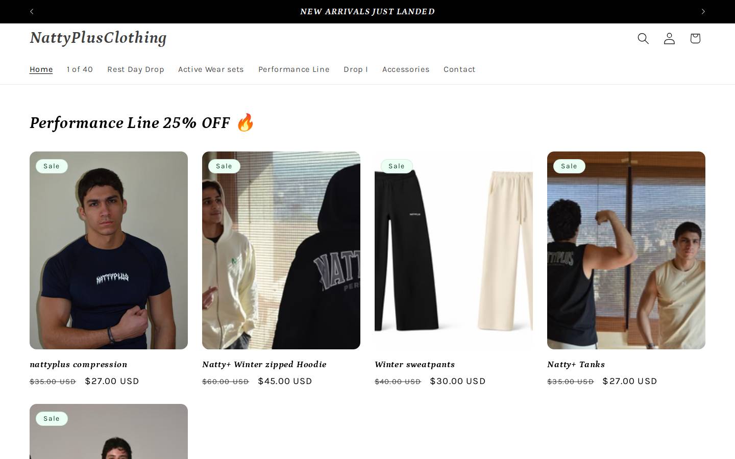 nattyplusclothing.com homepage screenshot