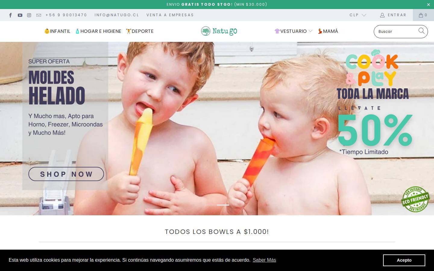 natugo.cl homepage screenshot
