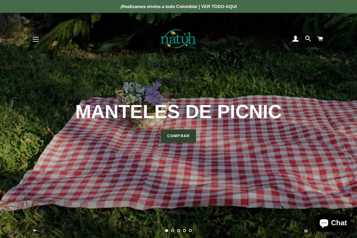 natuh.co homepage screenshot