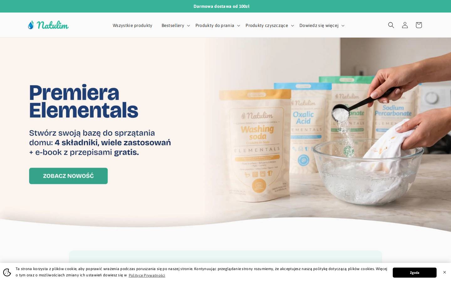 Natulim homepage screenshot
