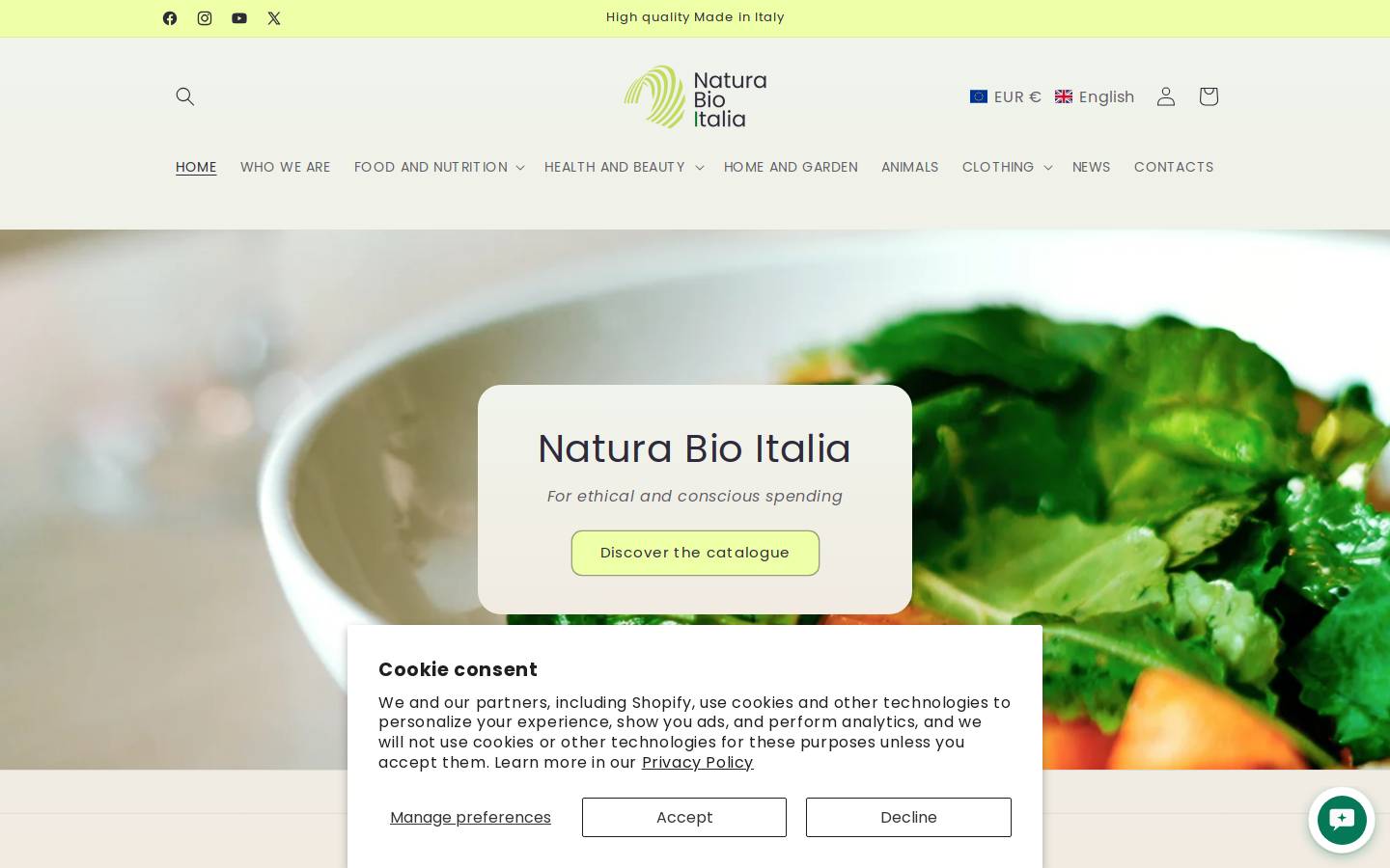naturabioitalia.com homepage screenshot