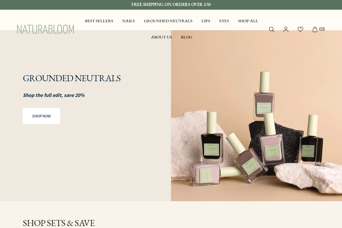 Naturabloom UK homepage screenshot