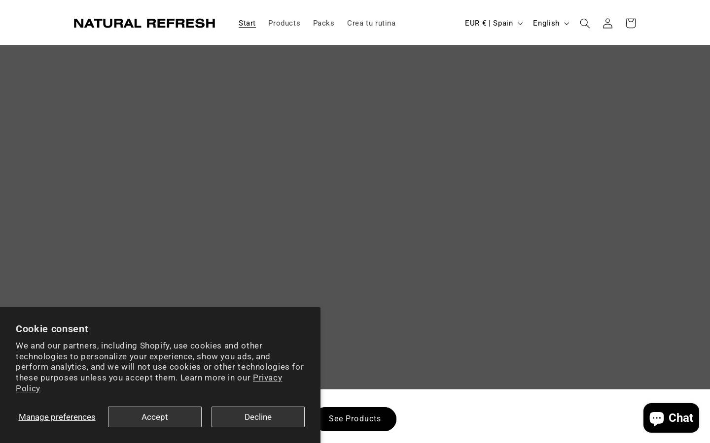 natural-refresh.com homepage screenshot