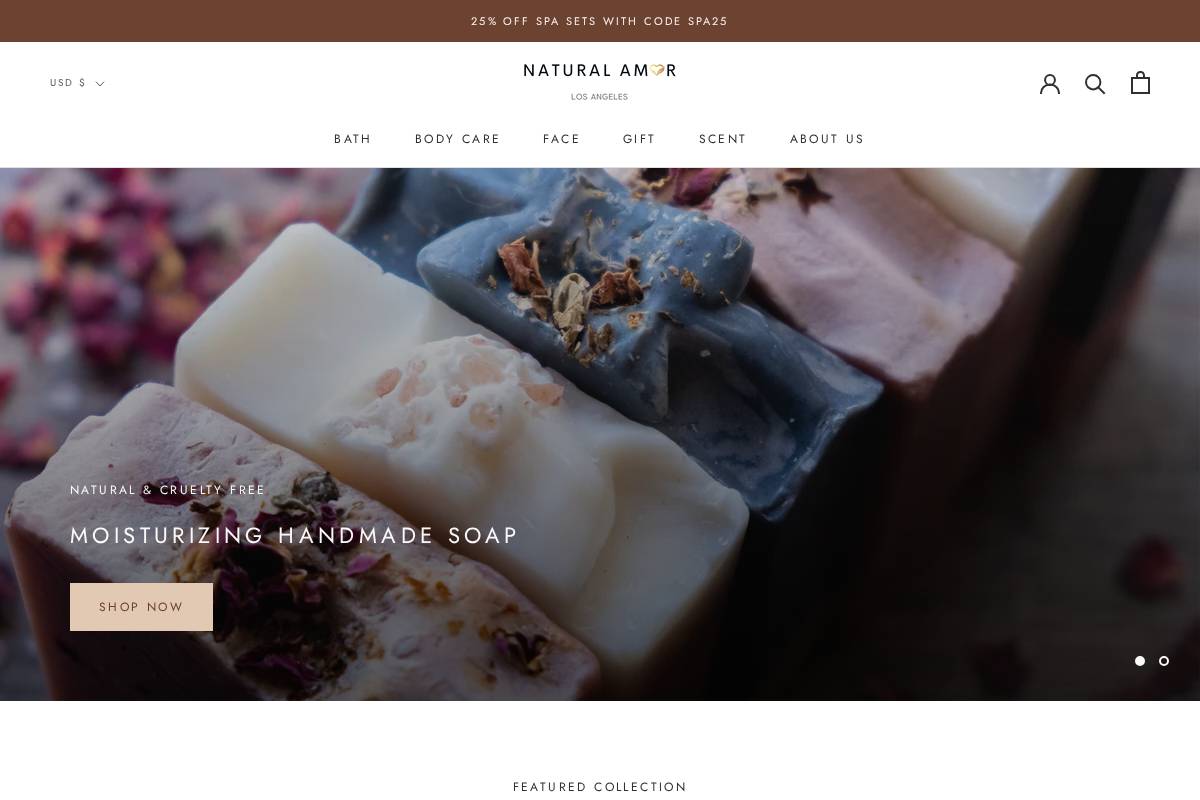 naturalamor.com homepage screenshot