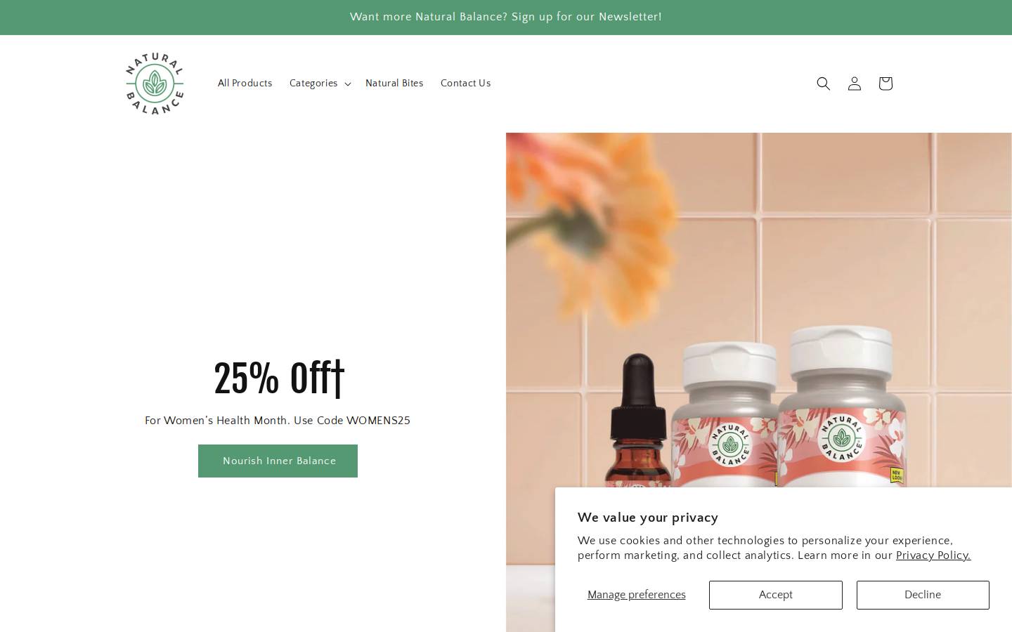 naturalbalance.com homepage screenshot