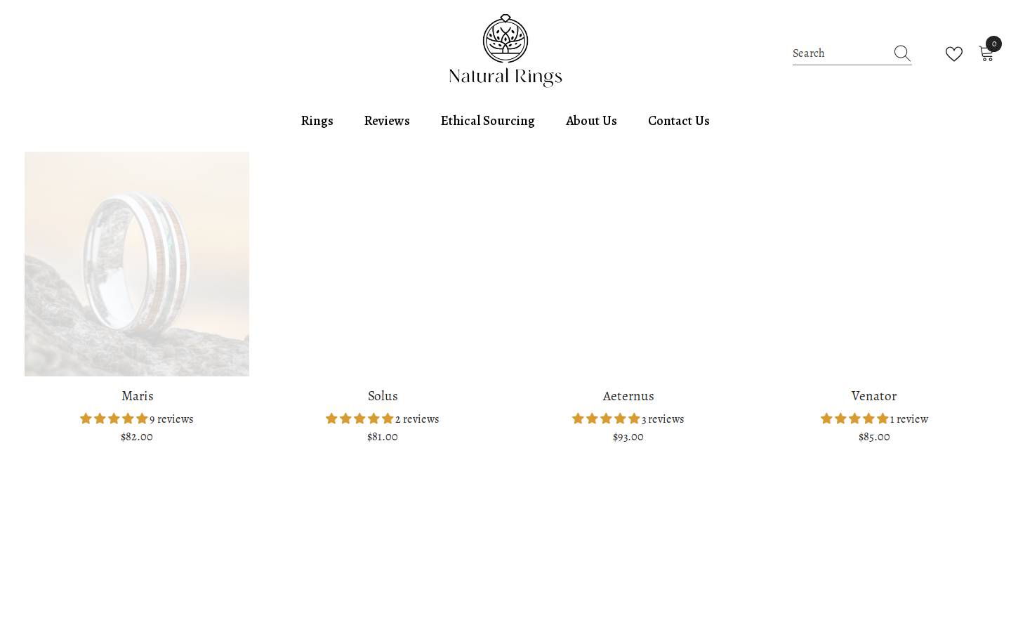 naturalbands.com homepage screenshot