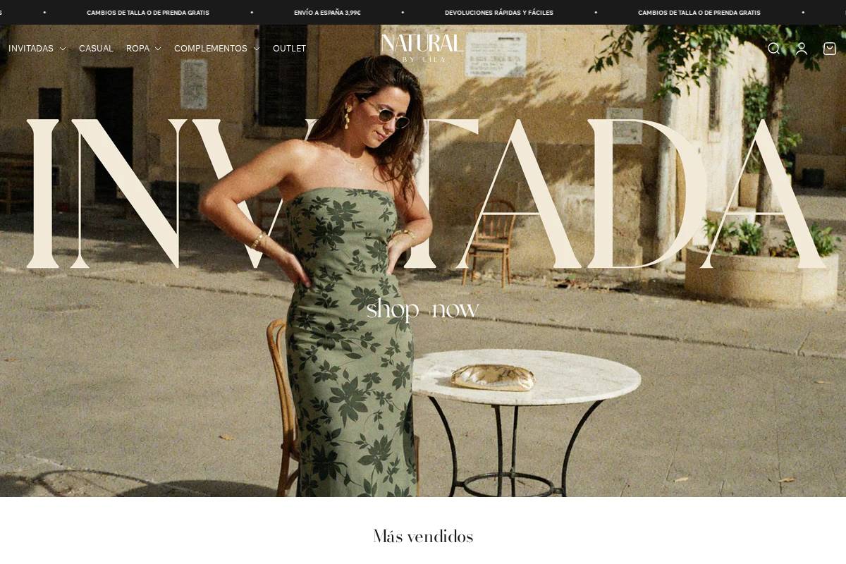 naturalbylila.com homepage screenshot