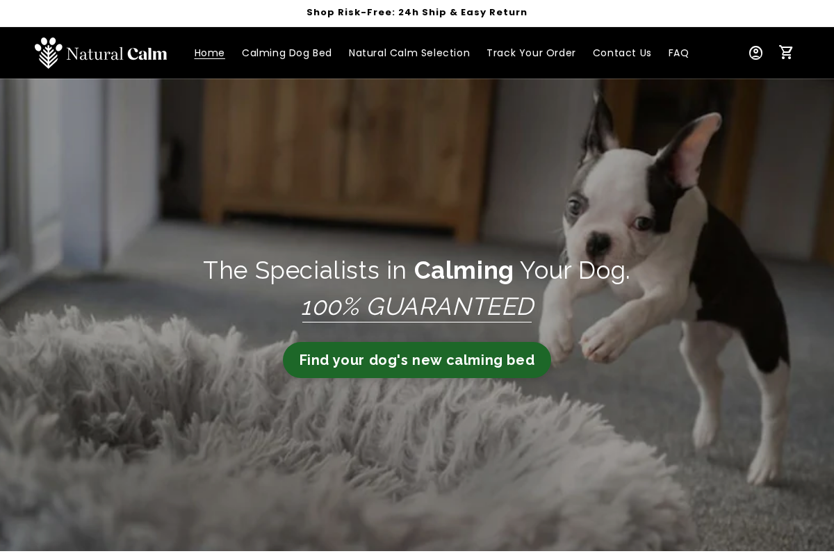 Naturalcalm homepage screenshot
