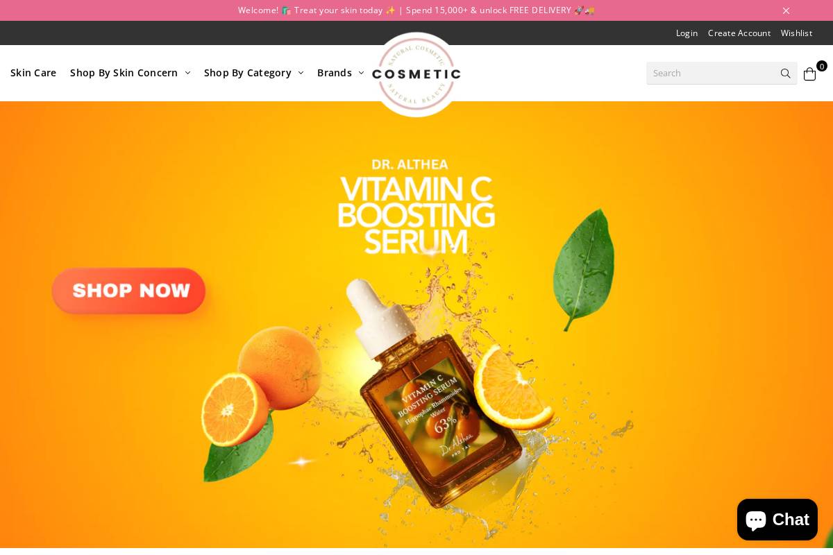 naturalcosmeticslk.com homepage screenshot