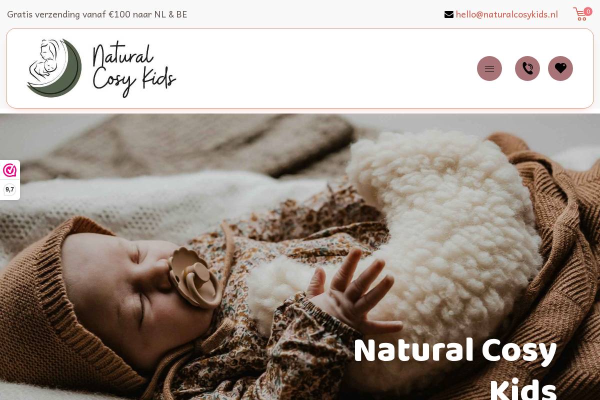naturalcosykids.nl homepage screenshot