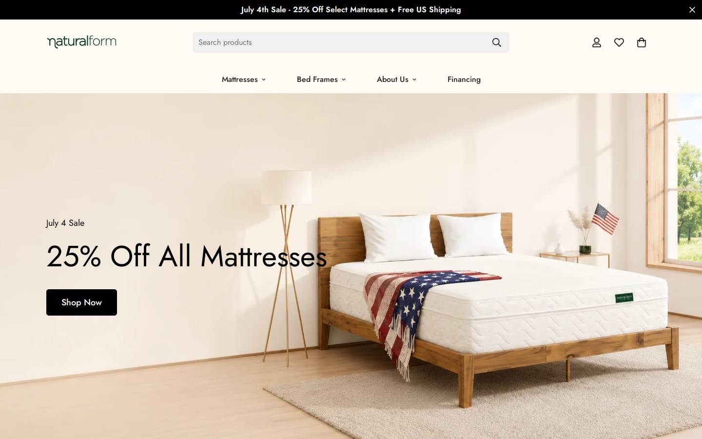 naturalform.com homepage screenshot
