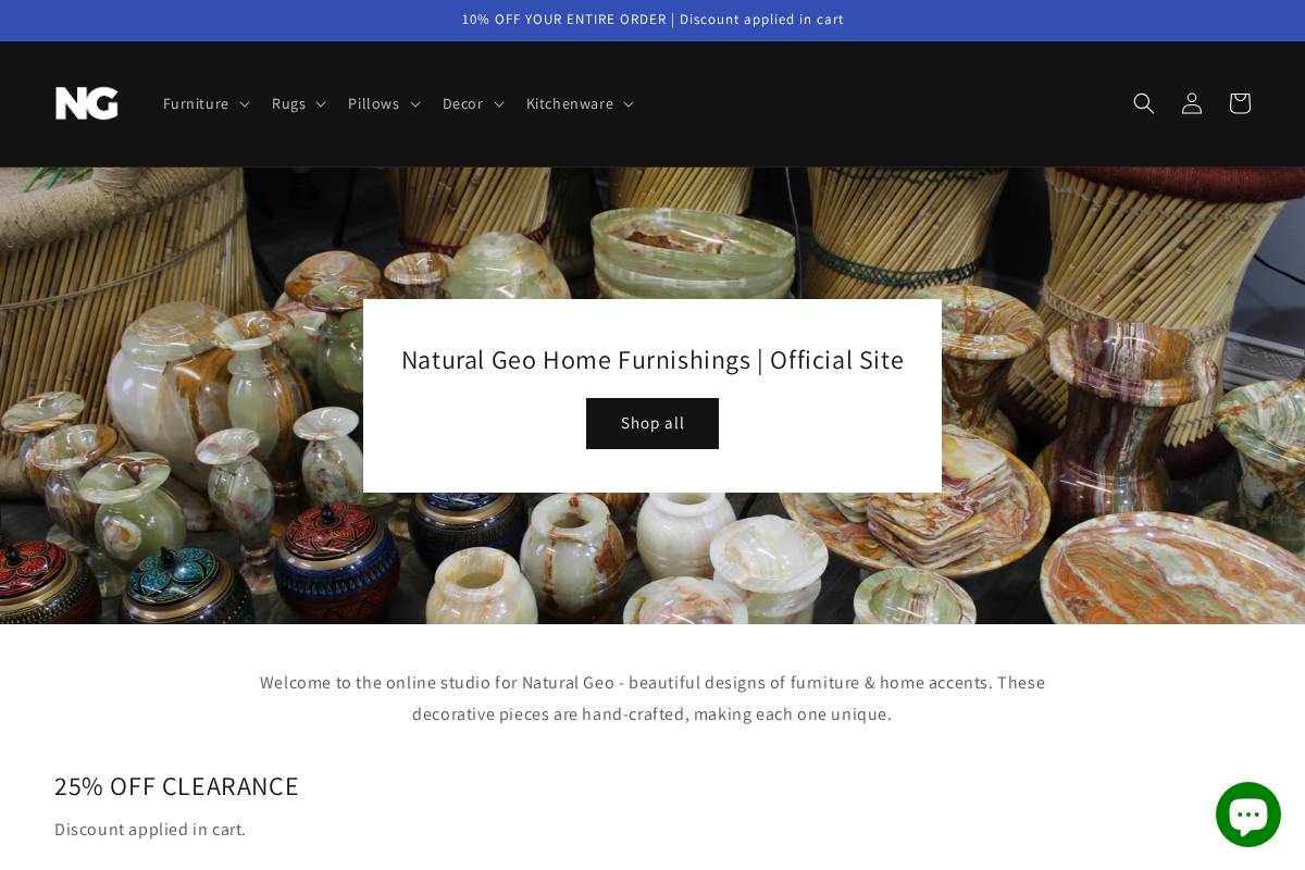 naturalgeo.com homepage screenshot