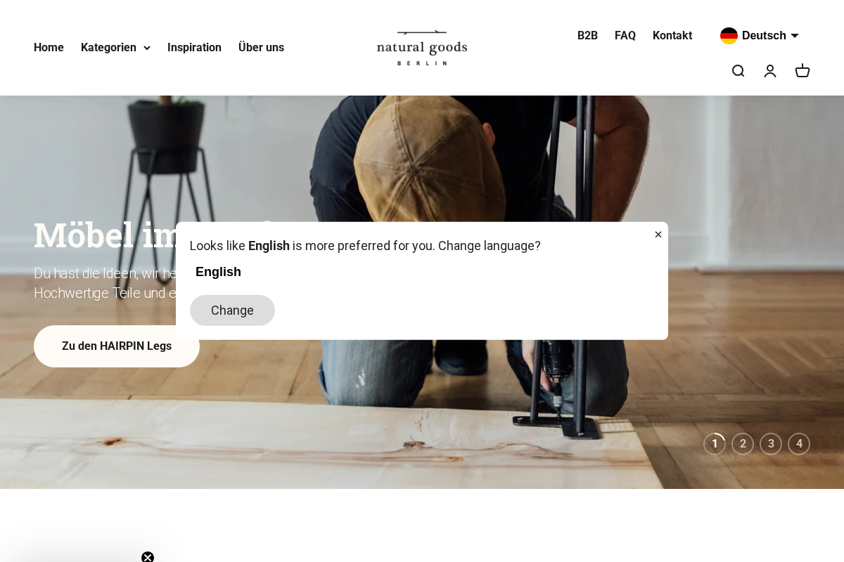 Natural Goods Berlin homepage screenshot