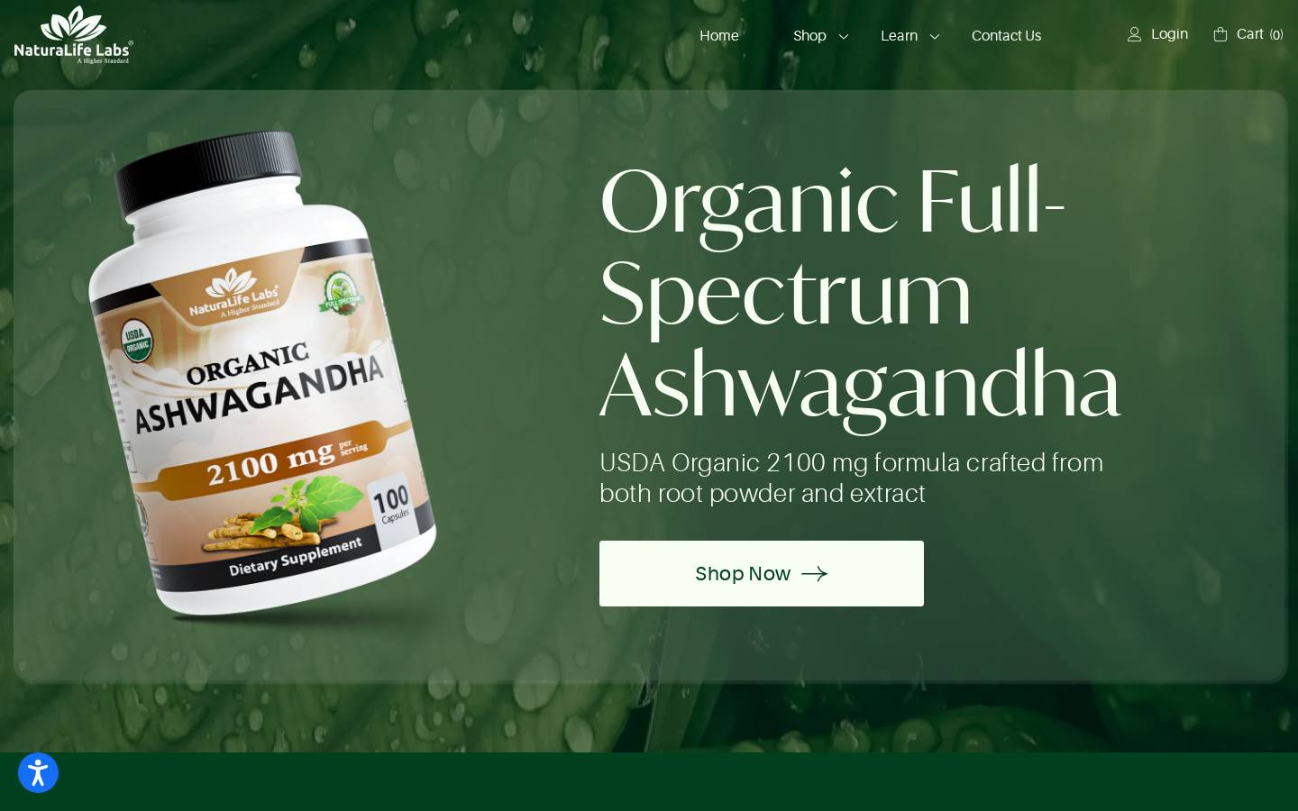 naturalifelabs.com homepage screenshot