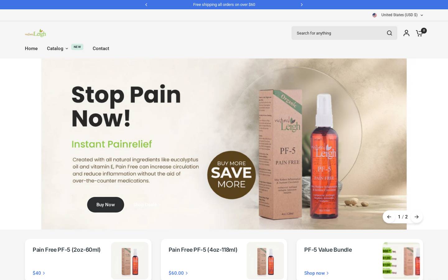 naturalleigh.com homepage screenshot