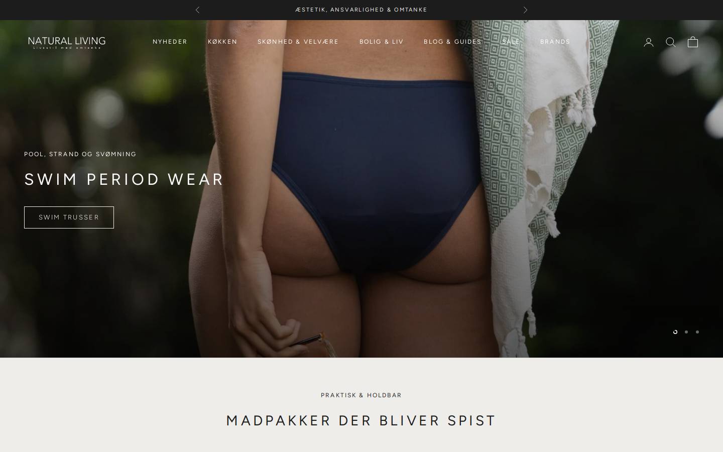 Natural Living homepage screenshot