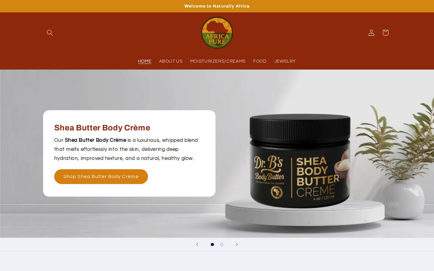 naturally.africa homepage screenshot