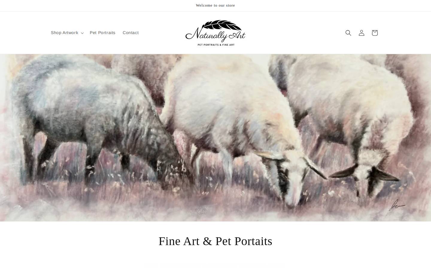 naturallyartbyjosee.com homepage screenshot