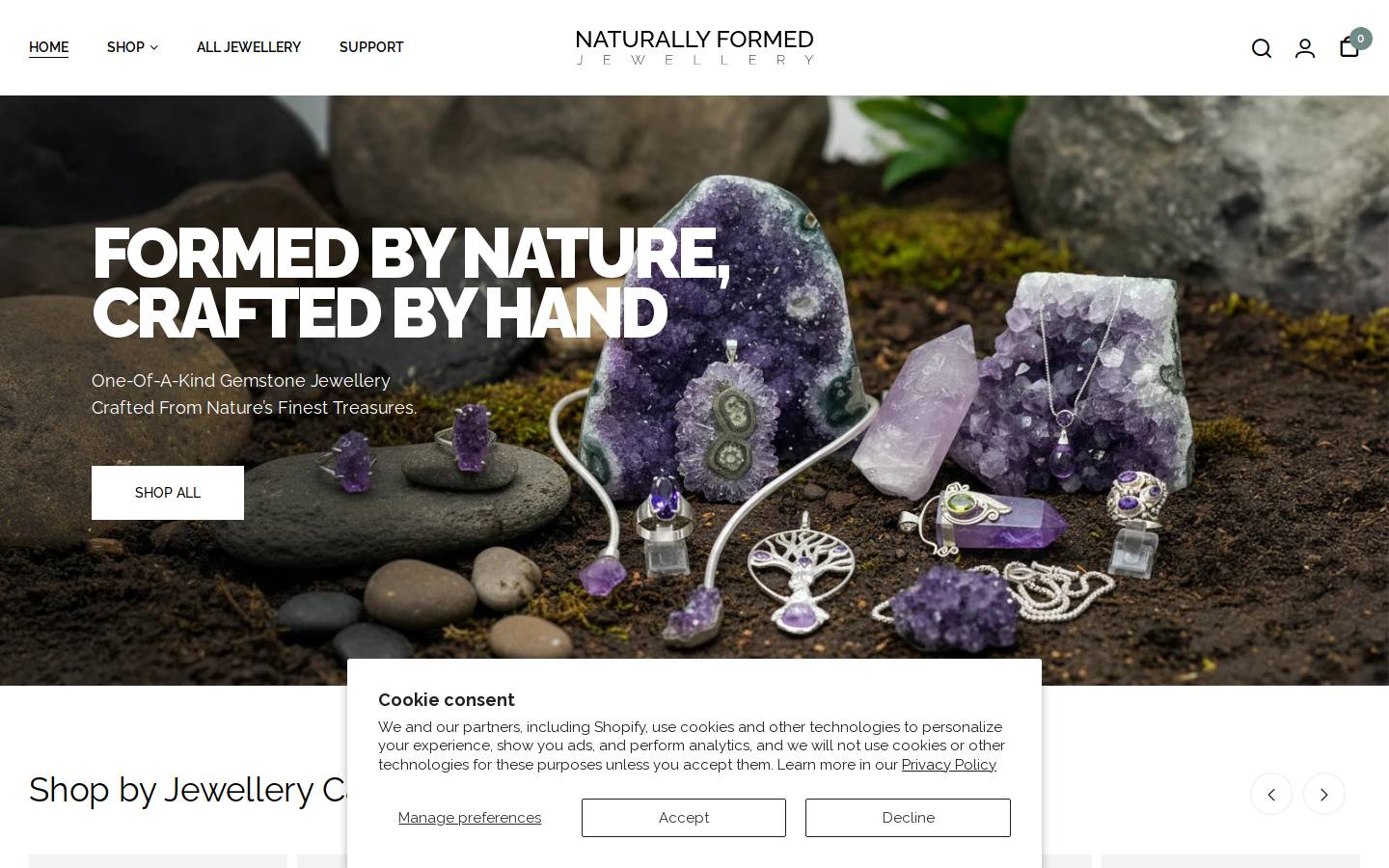 naturallyformed.com homepage screenshot