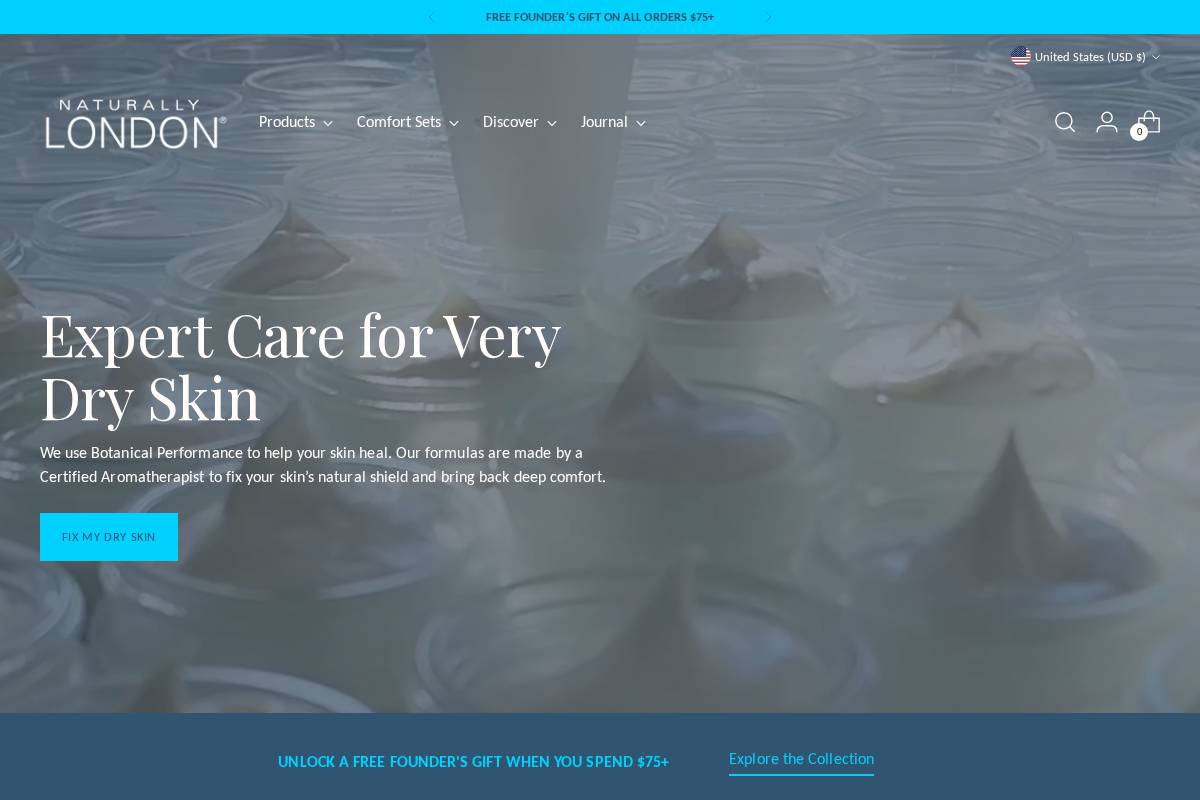 naturallylondon.com homepage screenshot