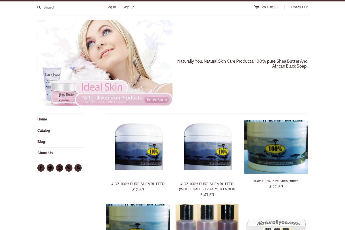 naturallyou.com homepage screenshot