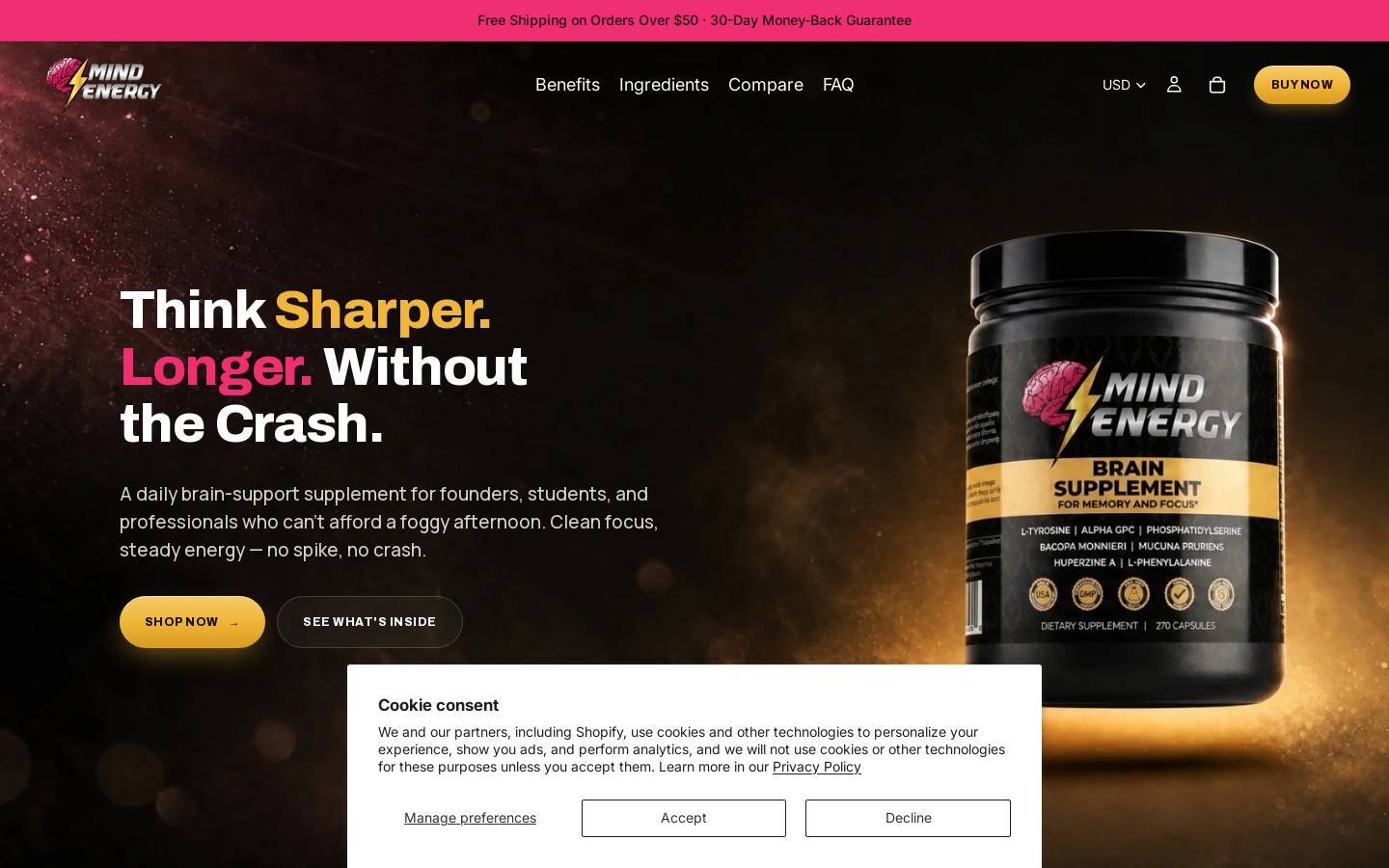 naturalmindenergy.com homepage screenshot