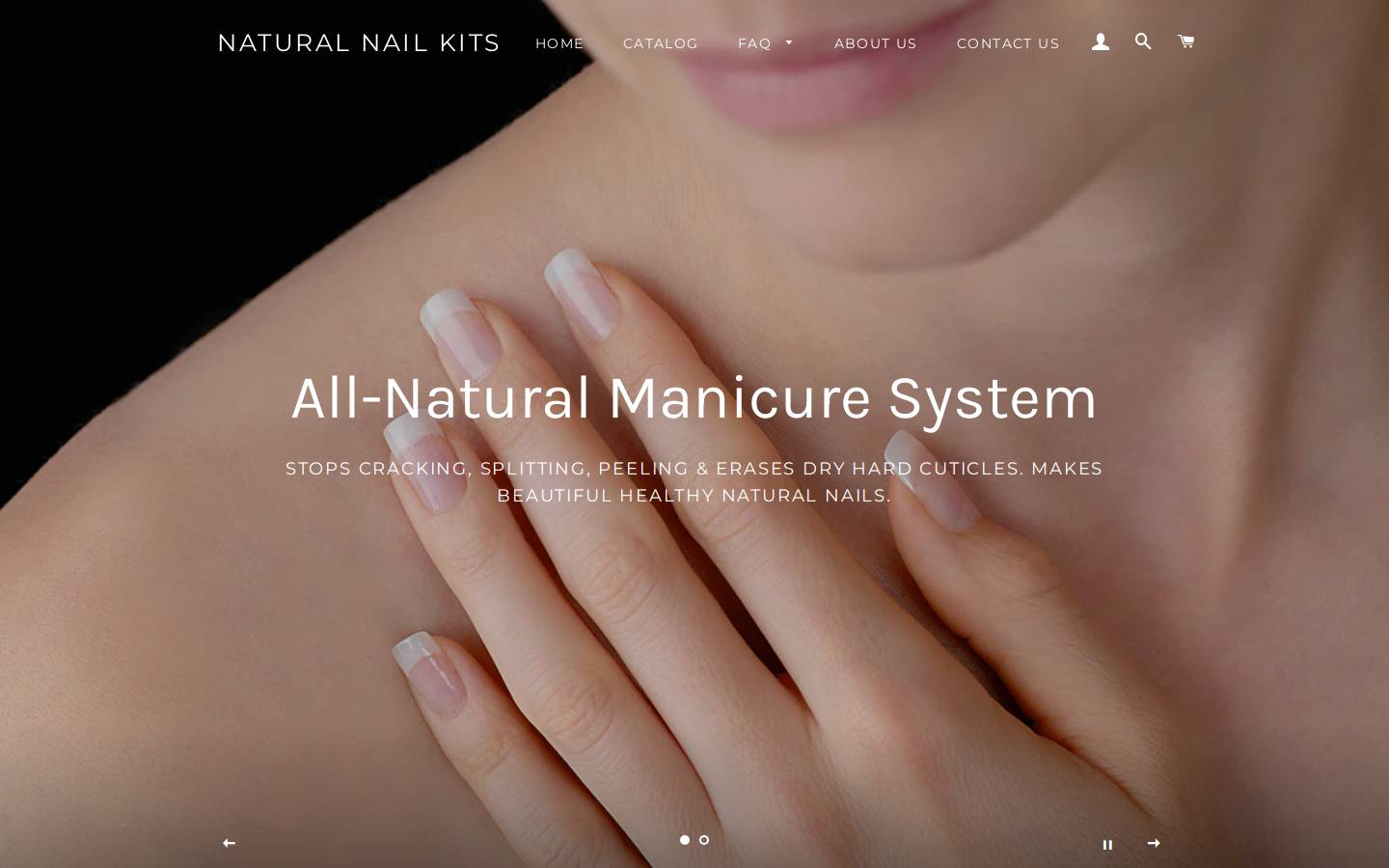 naturalnailkits.com homepage screenshot