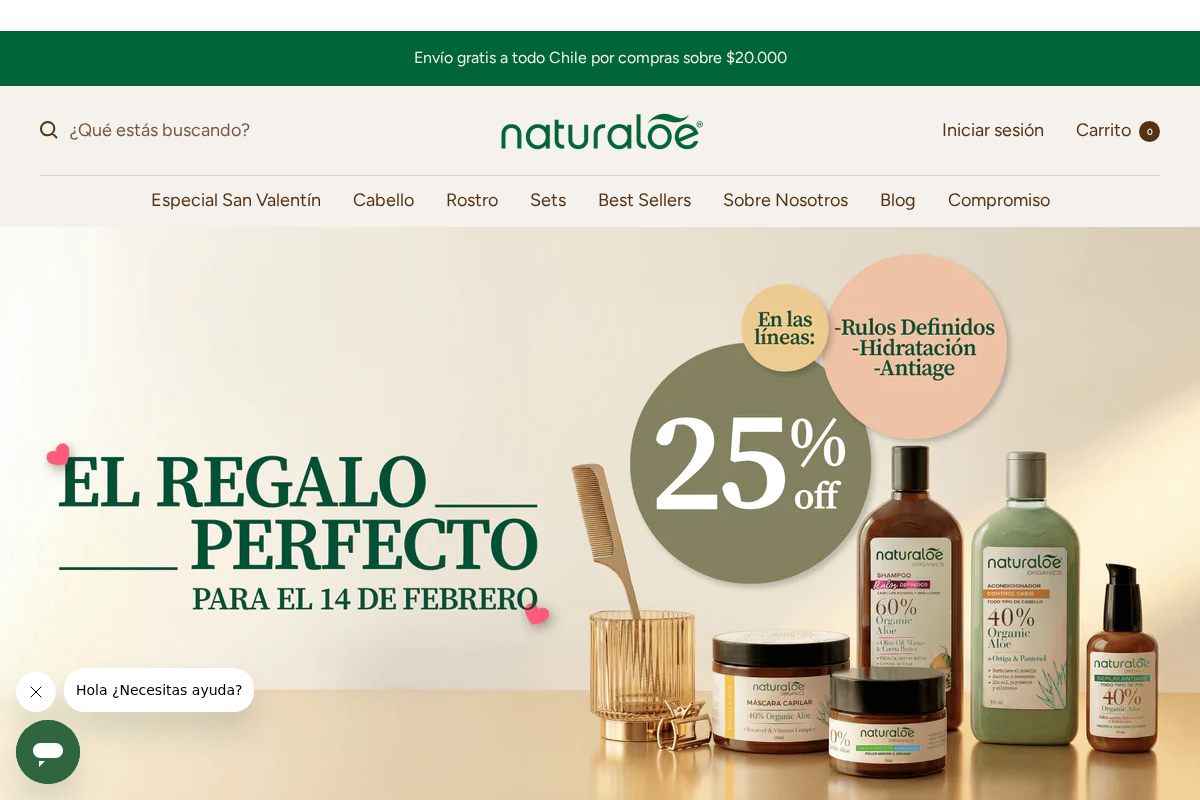 Naturaloe homepage screenshot