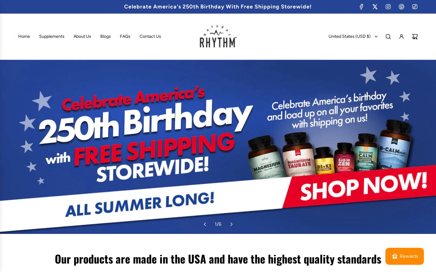 naturalrhythm.co homepage screenshot