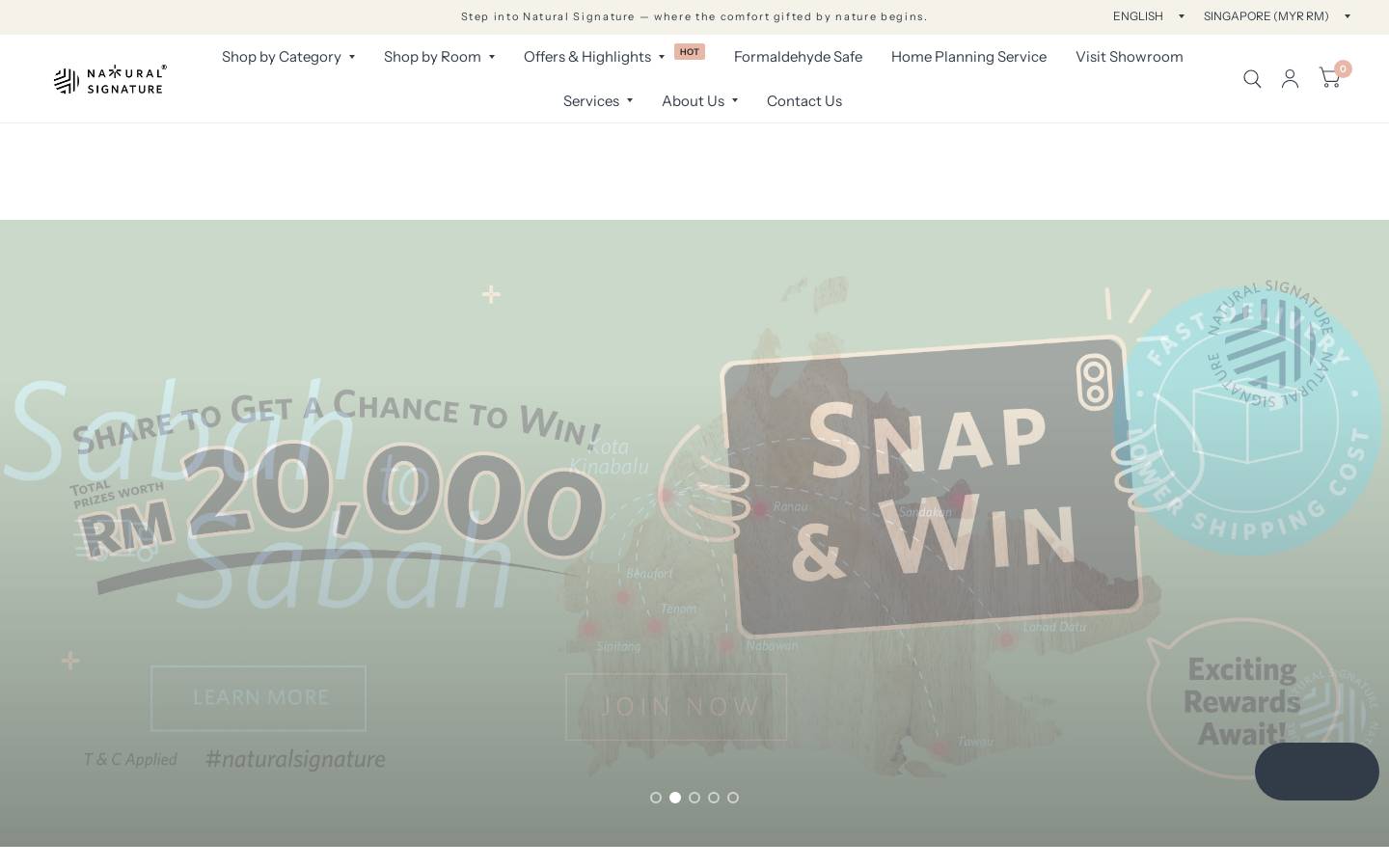 naturalsignature.com homepage screenshot