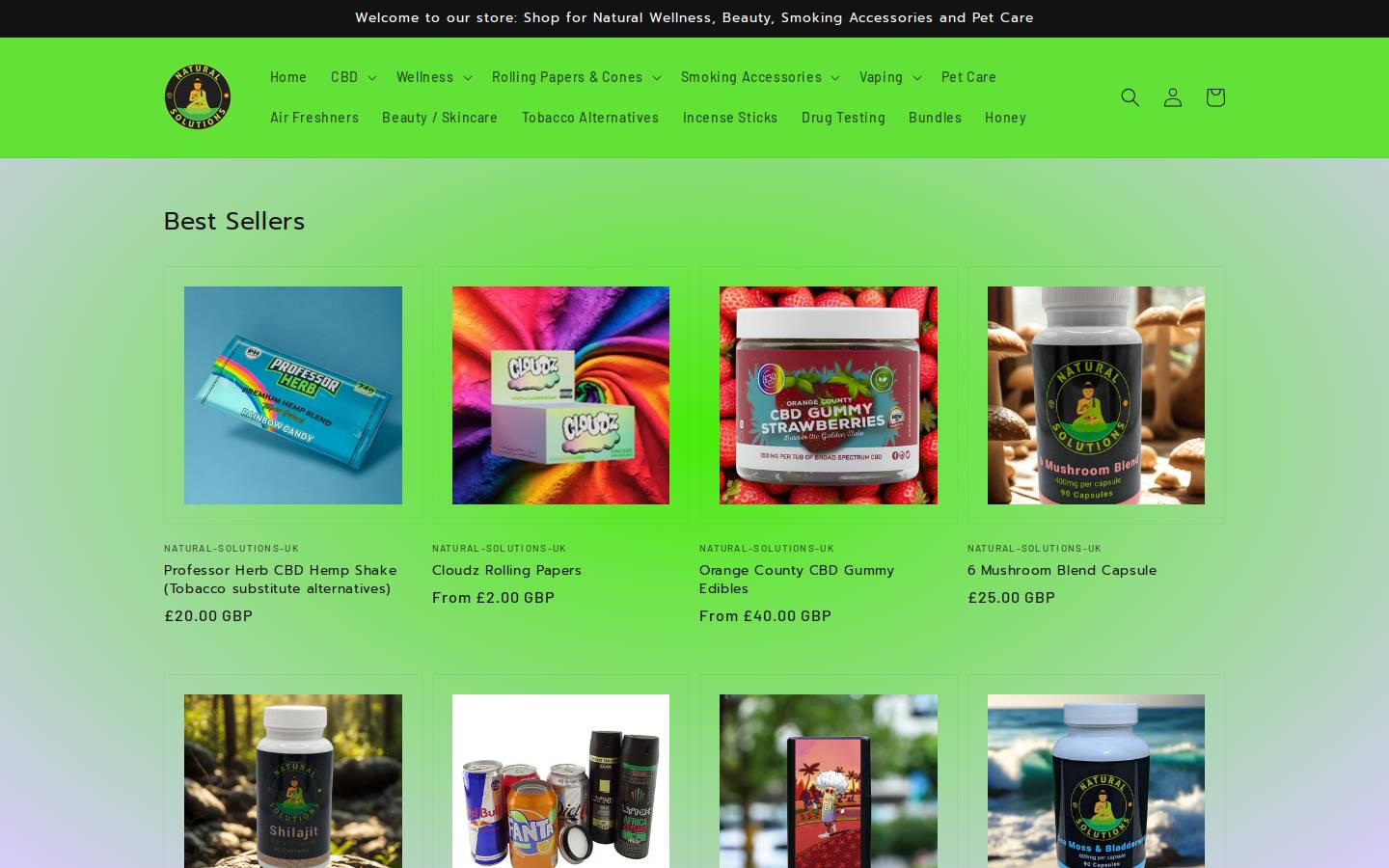 Natural Solutions Scotland  homepage screenshot