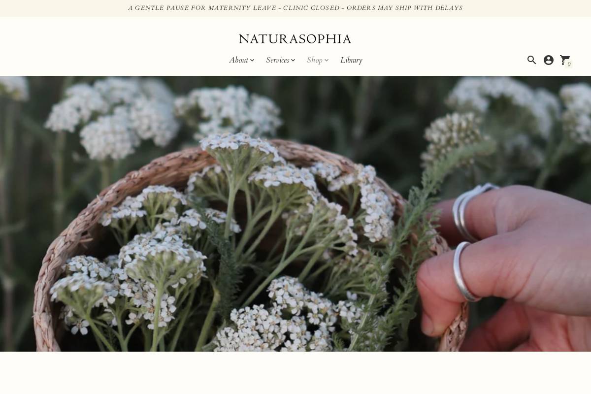 naturasophia.ca homepage screenshot