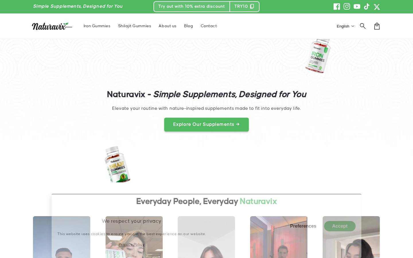 Naturavix homepage screenshot
