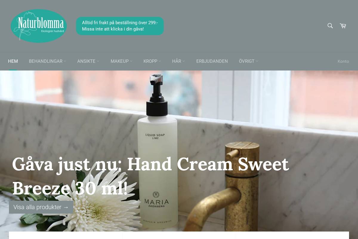 naturblomma.se homepage screenshot