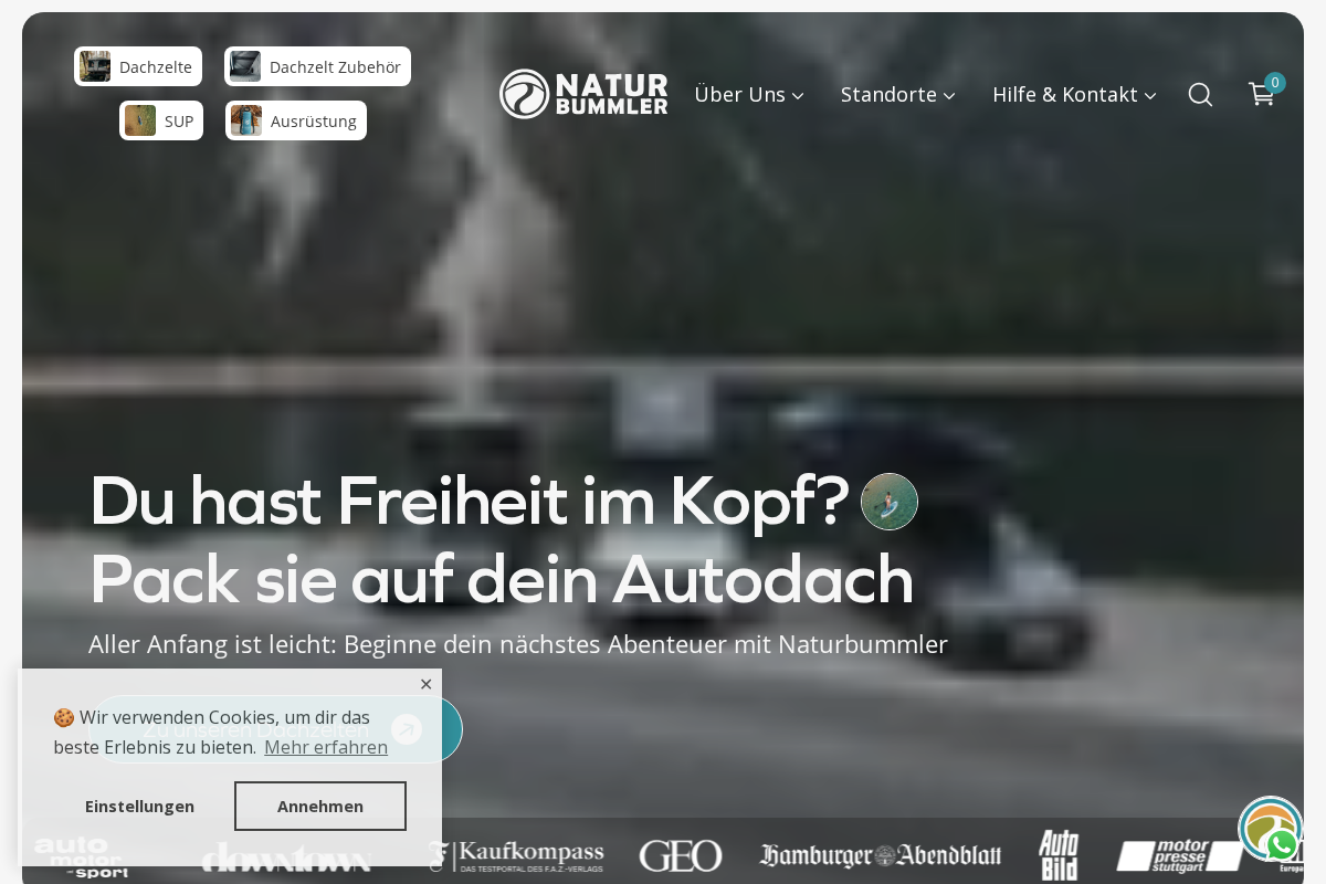 Naturbummler homepage screenshot