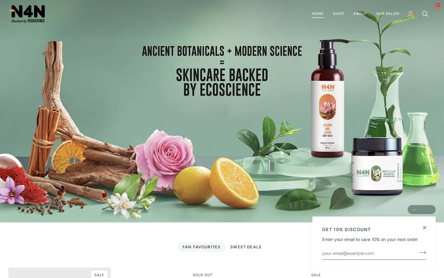 nature4nature.in homepage screenshot