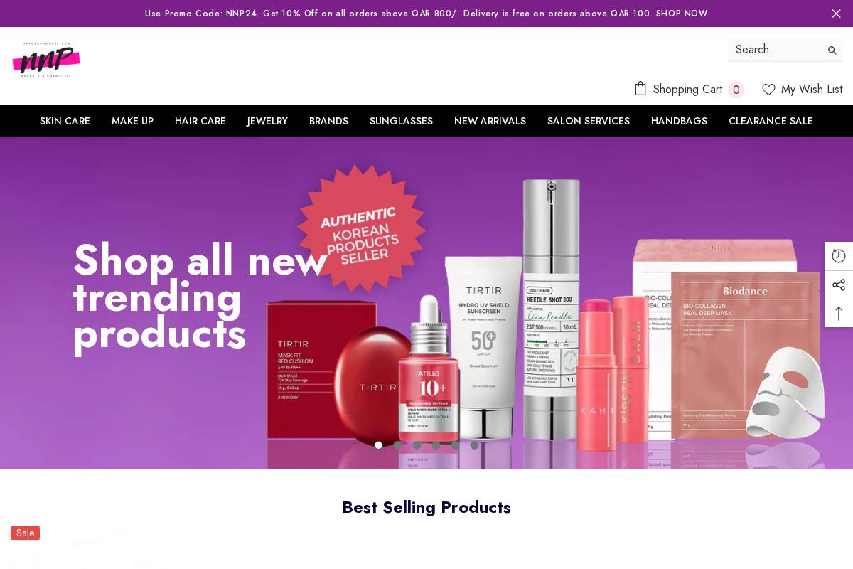 natureandpure.com homepage screenshot